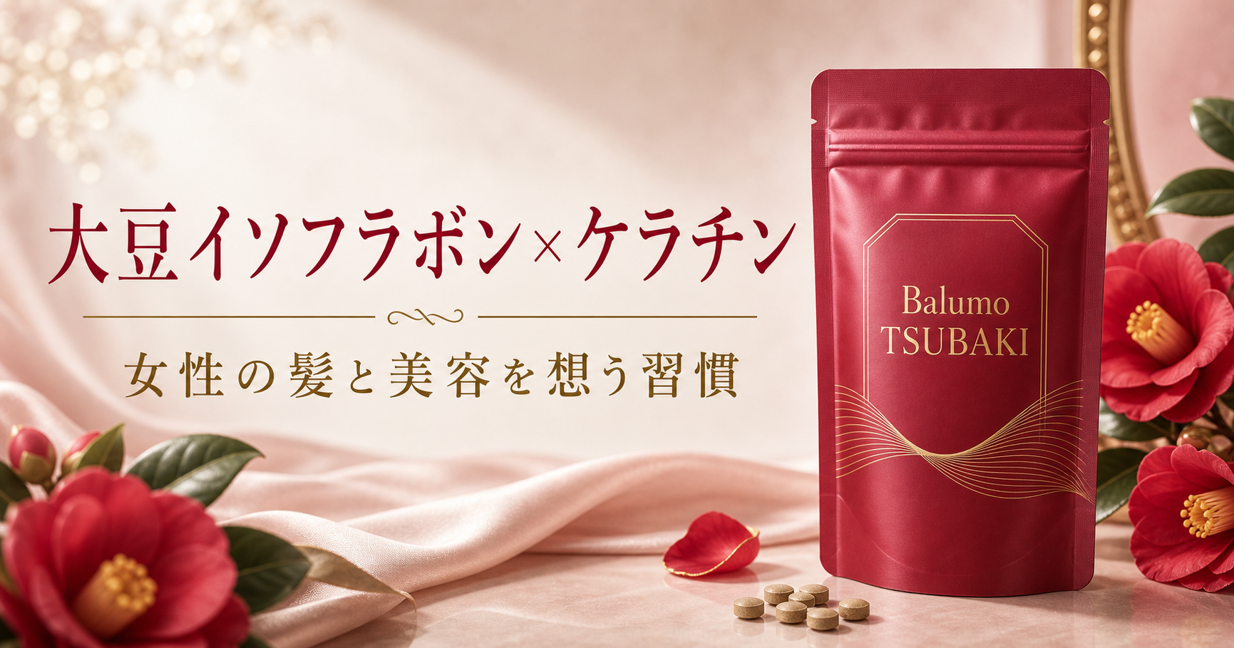 Balumo TSUBAKI(バルモ ツバキ)|女性の髪と美容を考えたサプリ