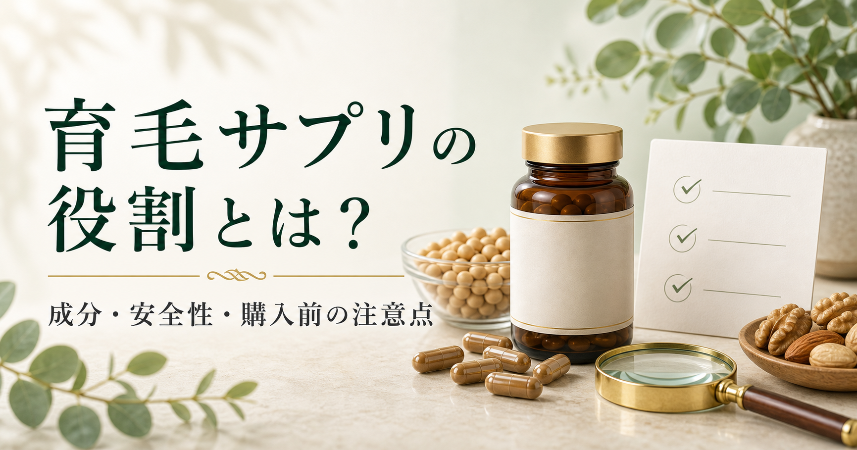 育毛サプリの役割とは?成分・安全性・購入前の注意点